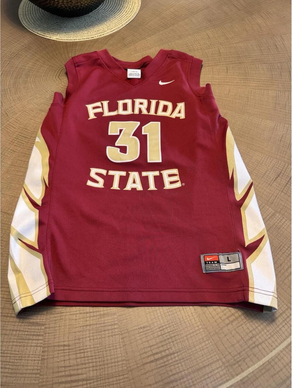 VINTAGE FSU Florida State Seminoles Nike Basketball Jersey Tribal Youth L Kids